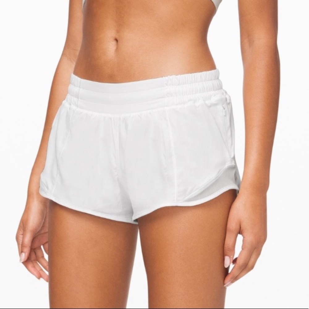 Lululemon White Hotty Hot Shorts
